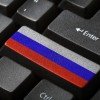 russian flag keyboard United States of America and Russia waiving flag describing the Russian translation service